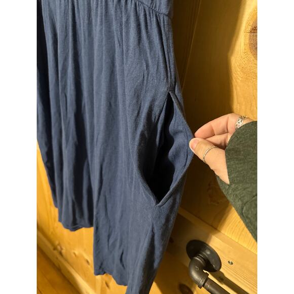 PACT Apparel Women's Fennel The Portside Button-Front Dress Size XL Navy Blue - Picture 5 of 5